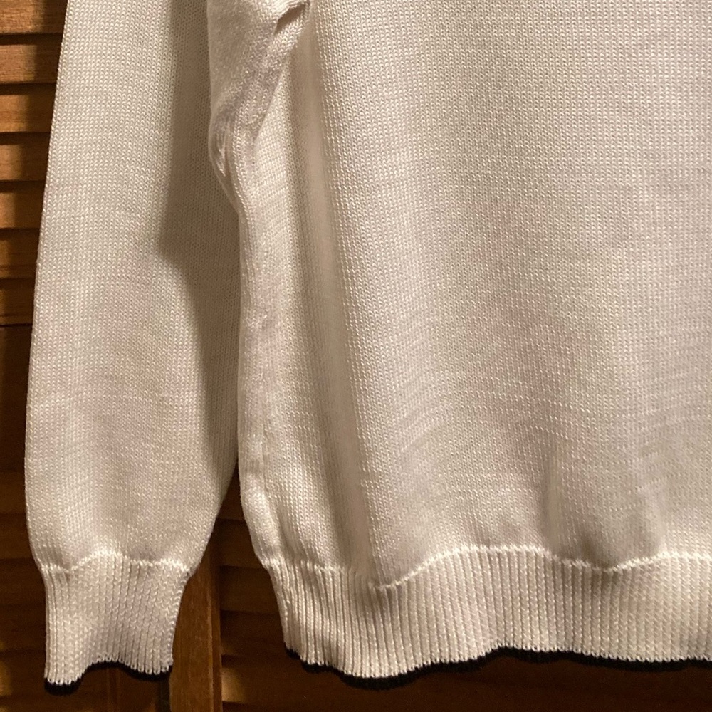 Lauren Ralph Lauren White & Black Knit Boatneck Sweater - Picture 11 of 16